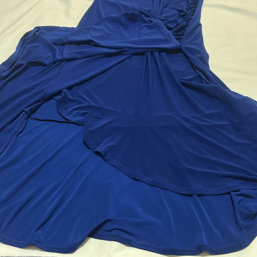 Kensie Women's Blue Faux Wrap Midi Dress size M NWT - Picture 15 of 15